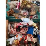 2 BOXES OF MISCELLANEOUS VINTAGE DOLLS