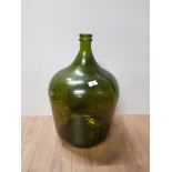 LARGE GREEN GLASS FLOOR STANDING BOTTLE