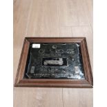 ROLLS ROYCE ADVERTISEMENT MIRROR WITH WOODEN FRAME