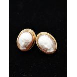 9CT GOLD CAMEO STUD EARRINGS