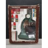BOXED VINTAGE TASCO STUDENTS MICROSCOPE WITH ACCESSORIES