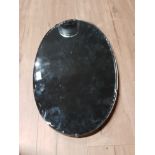 OVAL SHAPED FRAMELESS MIRROR