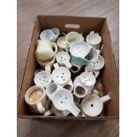 A BOX OF ASSORTED SHAVING MUGS