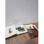 AN OLD PHOTO ALBUM TOGETHER WITH ASSORTED PAINTINGS