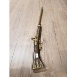 REPRODUCTION BRASS FLINT LOCK RIFLE