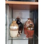 4 STONEWARE SLIP GLAZED JARS INC TONY EVANS ETC