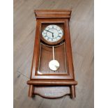 OAK FRAMED SEIKO WALL HANGING CLOCK