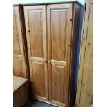 DOUBLE DOOR PINE WARDROBE