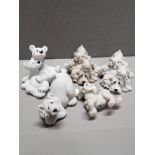 3 QUARRY CRITTERS DOGS AND 2 BEARS SECOND NATURE DESIGN FIGURES