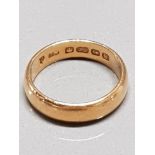 22CT GOLD BAND RING 7.1G SIZE P1/2