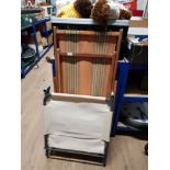 1 VINTAGE FOLDING GARDEN CHAIR AND 1 OTHER