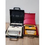 OLIVETTI LETTERA 35 TYPEWRITER TOGETHER WITH PETITE DE LUSE TYPEWRITER