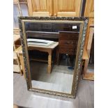 GILT FRAMED BEVELLED EDGED HALL MIRROR