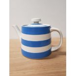 CORNISH BLUE AND WHITE TEAPOT