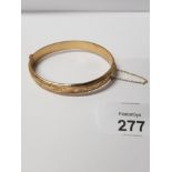 LADIES 9CT GOLD BANGLE 10.7G