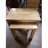 BEECH EFFECT NEST OF 2 TABLES