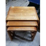 TEAK NEST OF 3 TABLES