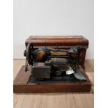 VINTAGE CASED JONES SEWING MACHINE