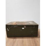 VINTAGE TIN METAL TRUNK