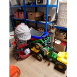 A LOT OF KIDS TOYS INC PEDDLE TRACTOR SLEDGES ETC