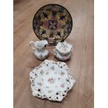 BEAUTIFUL PATTERNED ROYAL DOULTON PLATE AND OTHERS