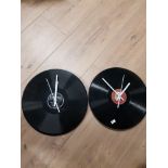 2 WALL LP CLOCKS INC HIS MASTERS VOICE AND COLOMBIA