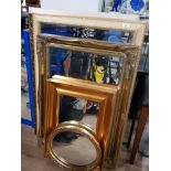 6 GILT FRAMED HALL MIRRORS