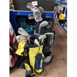 2 GOLF BAGS BOTH COME CLUBS