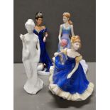 4 ROYAL DOULTON LADY FIGURES INCLUDES LAUREN AND NAOMI