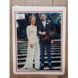 JAMES BOND GEORGE LAZENBY SIGNED PHOTO WITH DIANA RIGG FROM HER MAJESTYS SECRET SERVICE