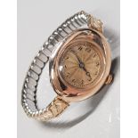 ROLEX LADIES 9CT GOLD WATCH