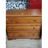 HEAVY MODERN 3 DRAWER CHEST OF DRAWERS