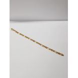 9CT GOLD CURB BRACELET 7.5G