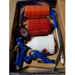 CLARKE 5 PIECE AIR TOOL KIT WITH GRAVITY SPRAY GUN