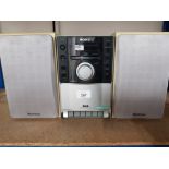 SONY HI FI SYSTEM AND PAIR OF GOODMANS SPEAKERS