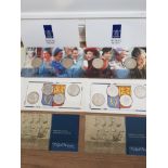 2 ROYAL MINT UK COIN SETS QUEEN ELIZABETH II 1953-1990 CROWN COLLECTION AND HER MAJESTY THE QUEEN