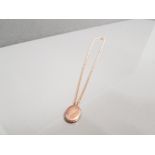 ROSE GOLD LOCKET AND BELCHER CHAIN 8.3G