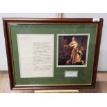 FRAMED AND GLAZED KING LOUIS XVI 1754-1793 (BEHEADED) OFFICIAL DOCUMENT DATED 5 JULY 1784 SIGNED