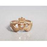 9CT GOLD CLADDAH RING 6.7G SIZE Y