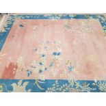 LARGE FRINGED CHINESE CARPET 277CM X 357CM