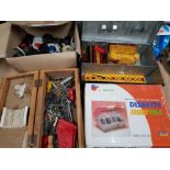 3 BOXES OF VINTAGE MECCANO AND ANOTHER FULL OF MECCANO