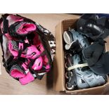 QUANTITY OF ROLLER BLADES AND SKATES