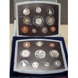 UK 2000 EXECUTIVE PROOF COIN COLLECTION BY BRITISH ROYAL MINT TOGETHER WITH UK 2001 PROOF COIN SET