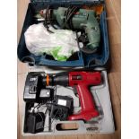 BOSCH POWER DRILL AND POWER DEVIL 18V DRILL BOTH CASED