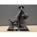 LIMITED EDITION HAND PAINTED HOUSE OF ERTE FIGURE SYMPHONY IN BLACK