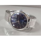 GENTS TIMEX WRISTWATCH WITH ELASTICATED STRAP AND BASE METAL BEZEL