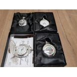 4 BOXED POCKET WATCHES FROM THE HERITAGE COLLECTION