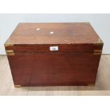 EDWARDIAN BRASS BOUND STORAGE BOX