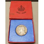 UK 1935 SILVER JUBILEE PROOF MEDAL IN ORIGINAL BOX OF ISSUE