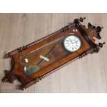 SCROLL MAHOGANY PENDULUM WALL CLOCK